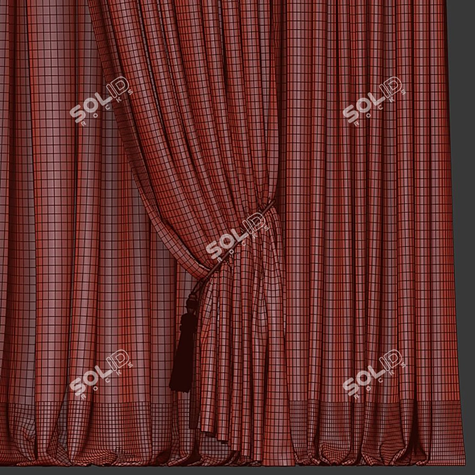 Refined Curtain №363 3D model image 5