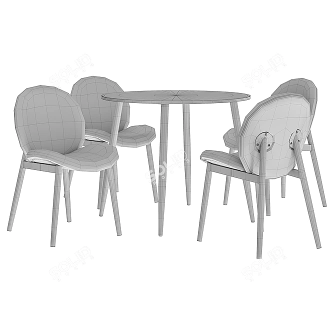 Modern Dining Set Tiole and Uranus 3D model image 5