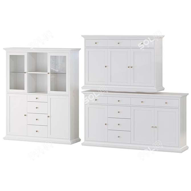 Charli Buffets Set by Lazurit 3D model image 1