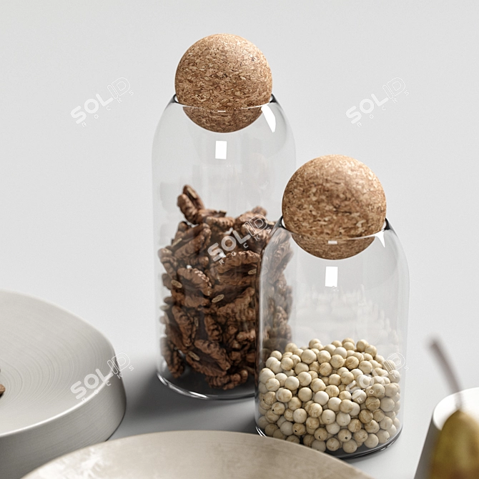 Modern Kitchen Decor Set 14 3D model image 4