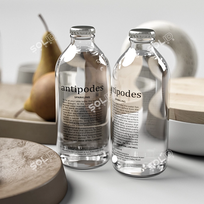 Modern Kitchen Decor Set 14 3D model image 5