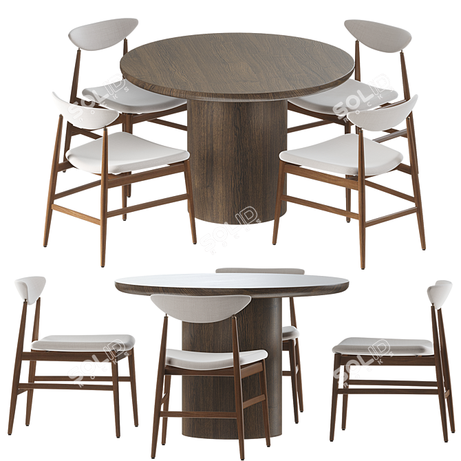 Gubi Gent Dining Table 2014 3D model image 2