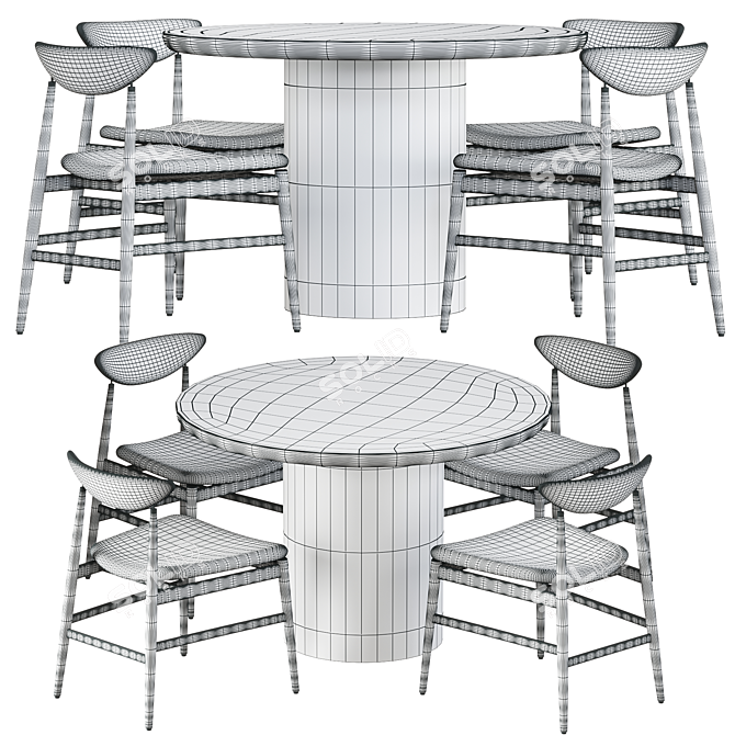 Gubi Gent Dining Table 2014 3D model image 3