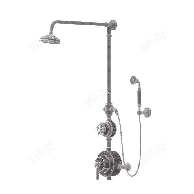 Regulator External Thermostatic Shower 3D model image 2