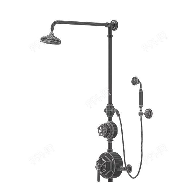 Regulator External Thermostatic Shower 3D model image 3