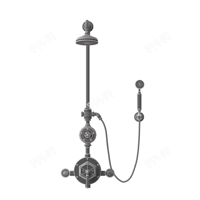 Regulator External Thermostatic Shower 3D model image 4