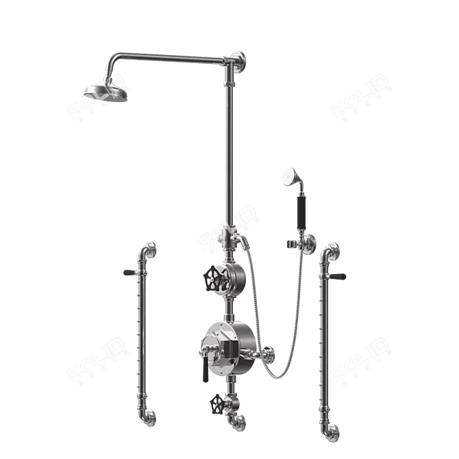 Regulator Thermostatic Shower System 3D model image 1