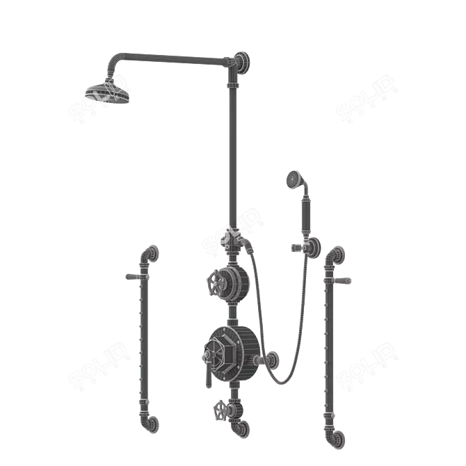 Regulator Thermostatic Shower System 3D model image 2