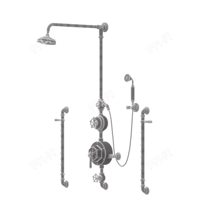 Regulator Thermostatic Shower System 3D model image 3