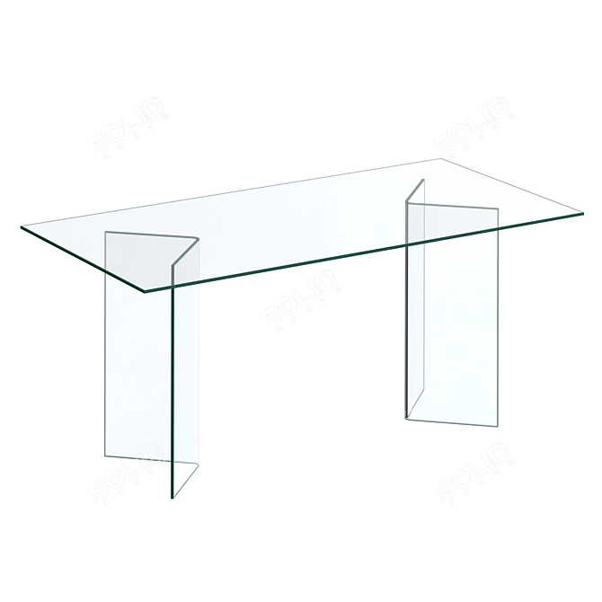 Title: Glass Table Burano 3D model image 1