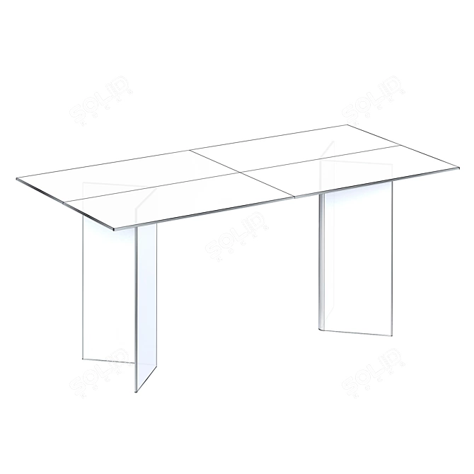 Title: Glass Table Burano 3D model image 3