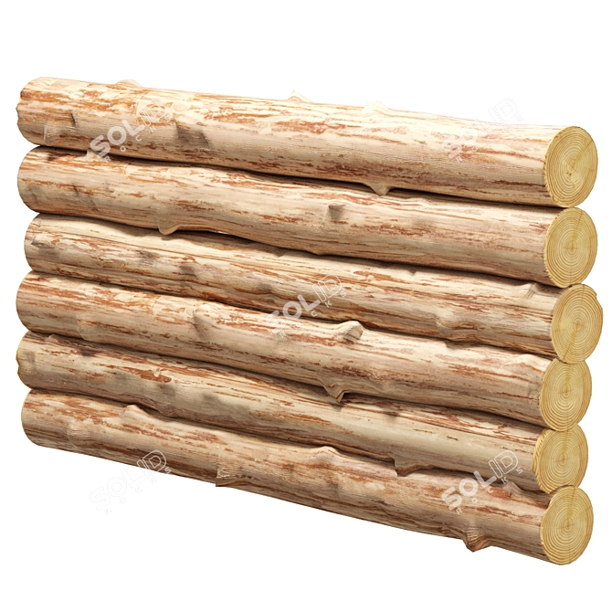 10-Piece Log Set, 3000x300 3D model image 1