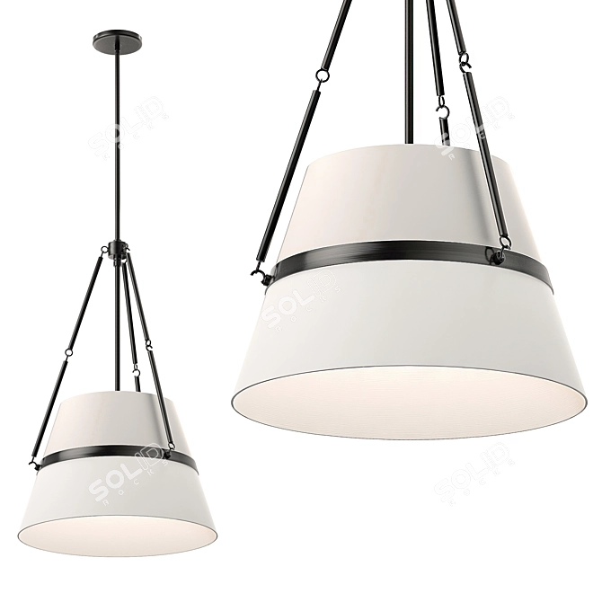 Elegant Oliver Pendant Ceiling Light 3D model image 1