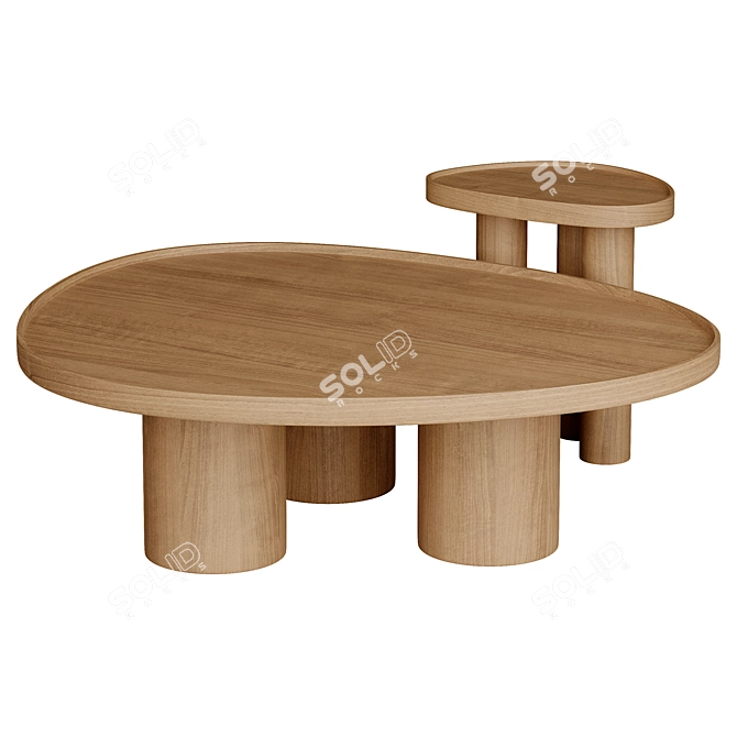 Eco-Friendly Brasero Coffee Table 3D model image 1