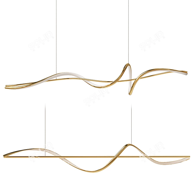 Sleek Eskild Long Design Lamp 3D model image 1