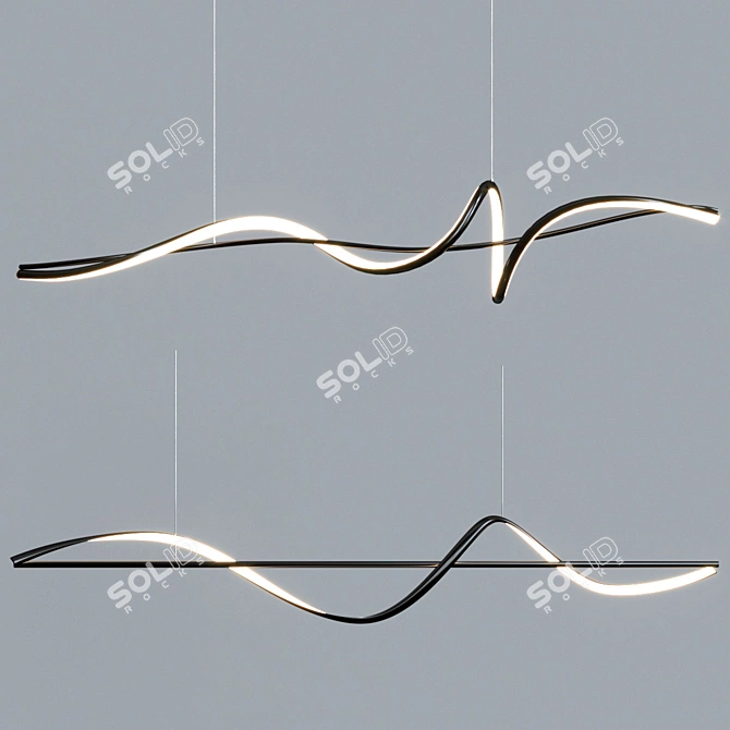 Sleek Eskild Long Design Lamp 3D model image 5