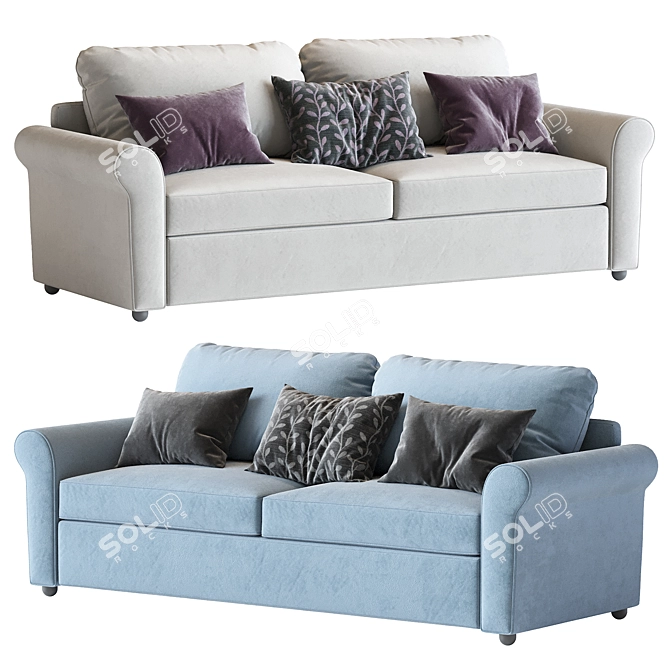 Custom Fabric Brighton Sofa (82") 3D model image 1