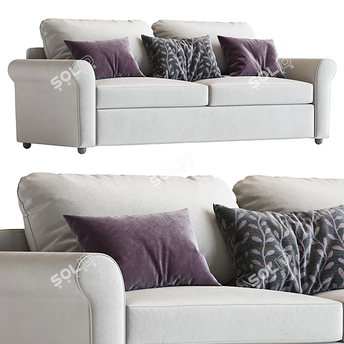 Custom Fabric Brighton Sofa (82") 3D model image 2