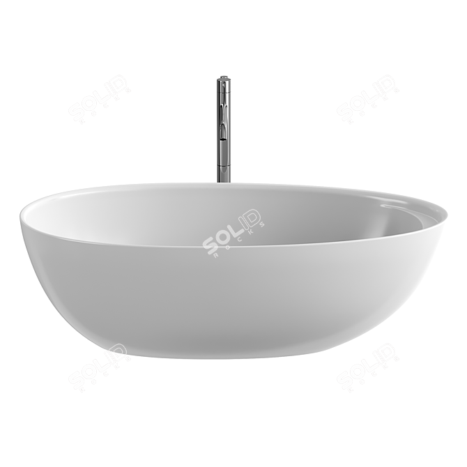 Antoniolupi Oval Bath, Matte White 3D model image 3