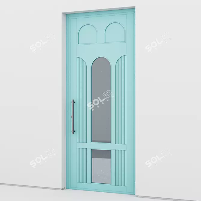  Sleek Aluminium Door 362 3D model image 2