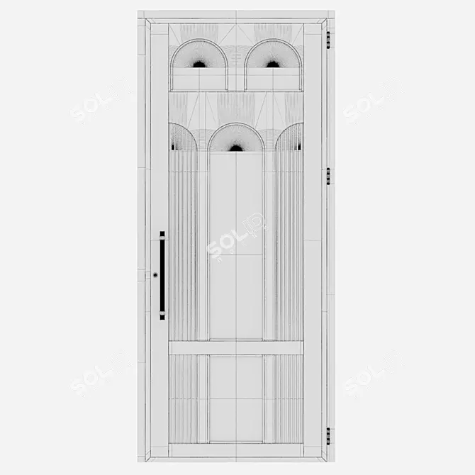  Sleek Aluminium Door 362 3D model image 4
