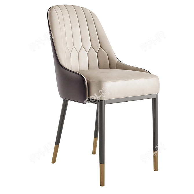 Luxury Dining Chair 3D Model 3D model image 1