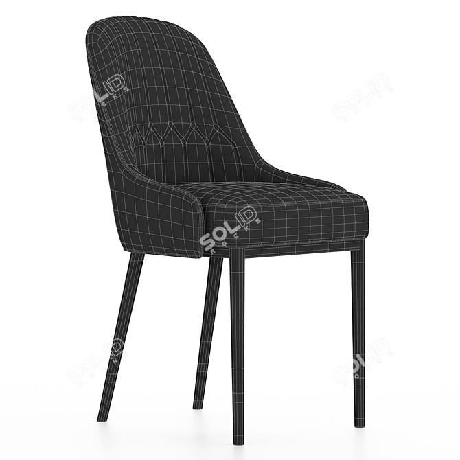 Luxury Dining Chair 3D Model 3D model image 3