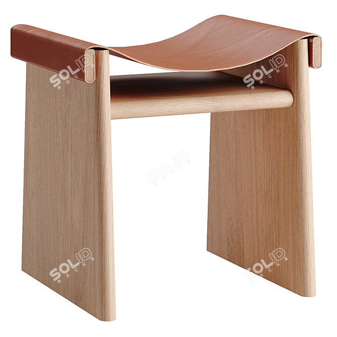 Elegant Stool by Van Duysen 3D model image 1