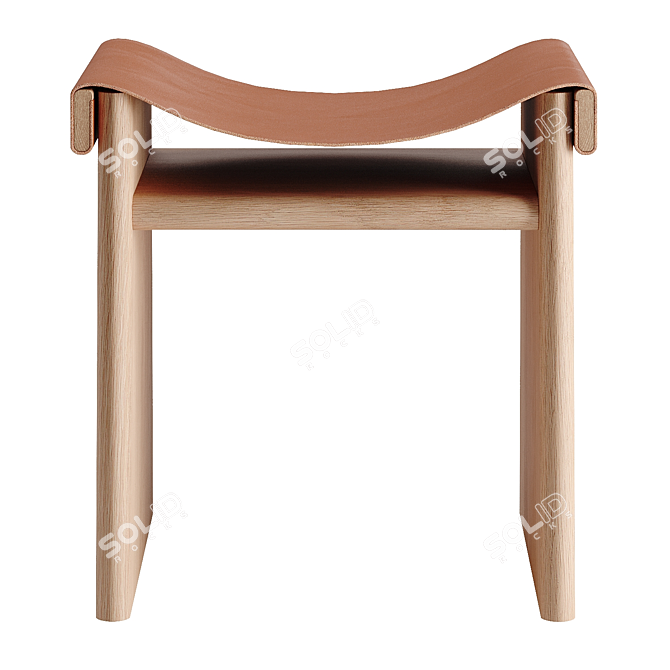 Elegant Stool by Van Duysen 3D model image 2