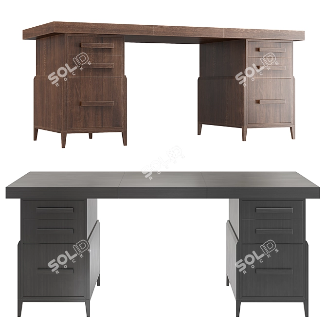 Stylish Jiun Ho Mandarin Desk 3D model image 1
