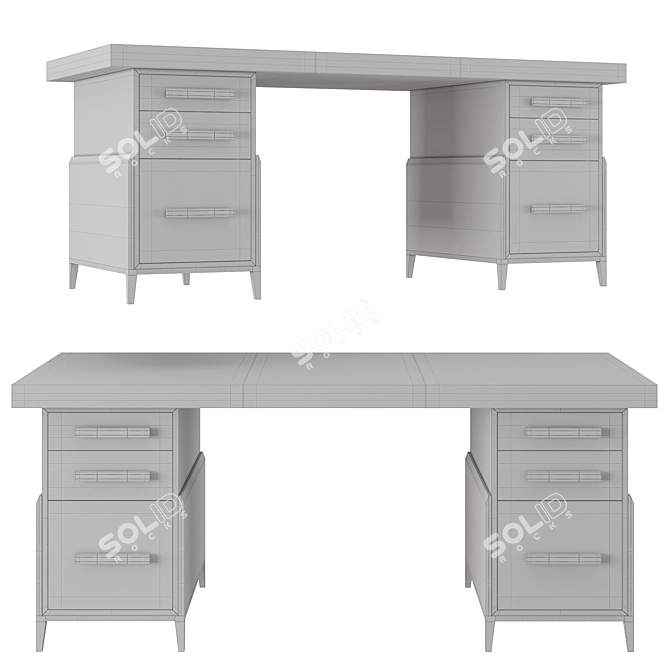 Stylish Jiun Ho Mandarin Desk 3D model image 2