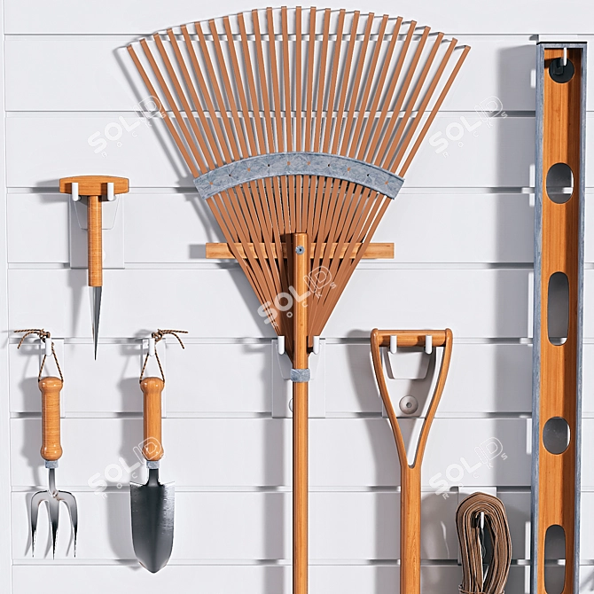 Garden Tool Storage Solution 3D model image 3