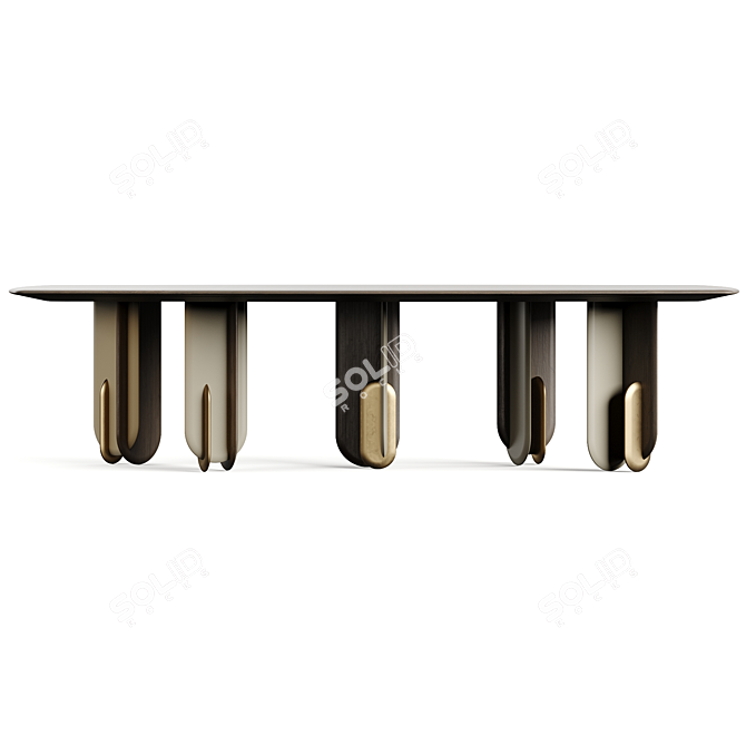 Laura Meroni Talento Square Dining Table - Precision Crafted & Seamless 3D model image 3