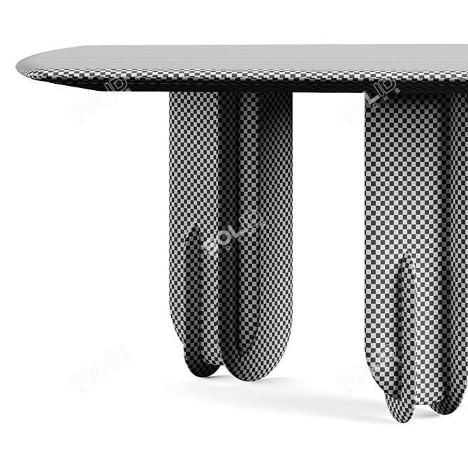 Laura Meroni Talento Square Dining Table - Precision Crafted & Seamless 3D model image 7