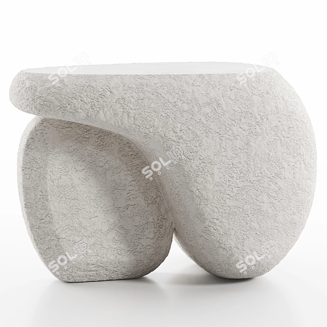 Stone Accent Coffee Table 3D model image 4