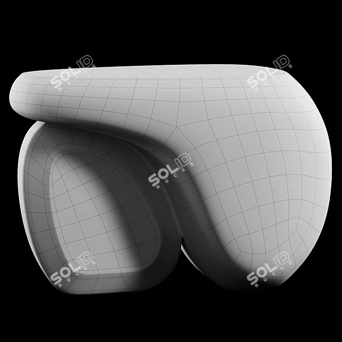 Stone Accent Coffee Table 3D model image 5