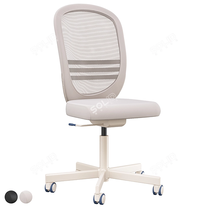 Swivel Office Chair | Flintan 3D model image 3