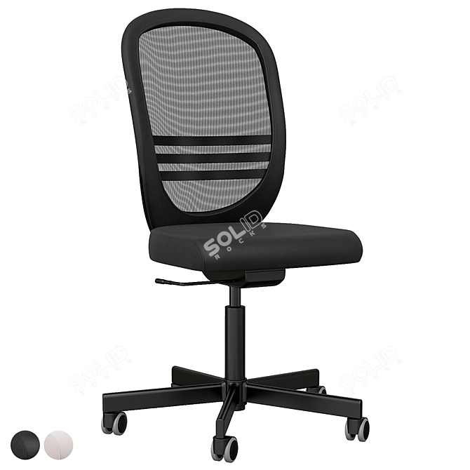 Swivel Office Chair | Flintan 3D model image 4