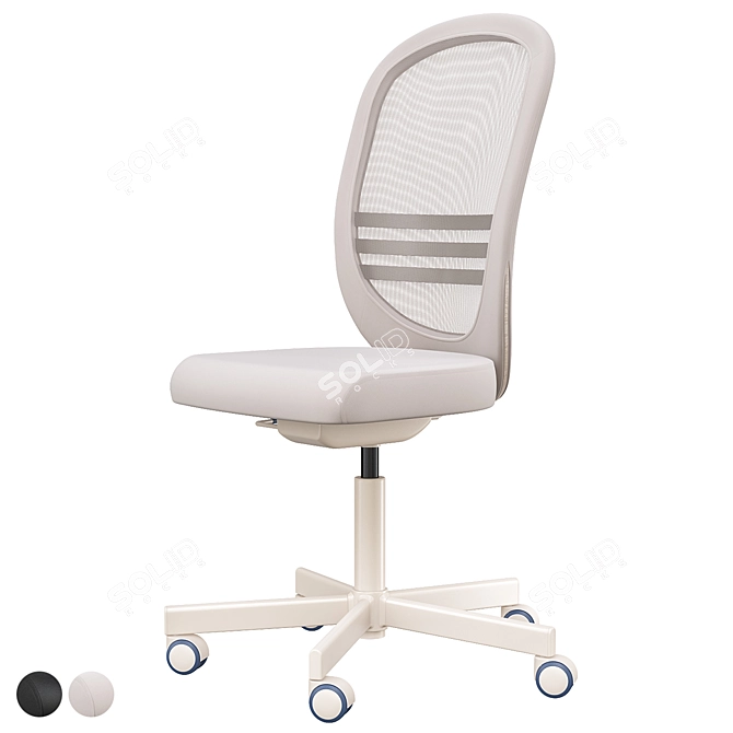 Swivel Office Chair | Flintan 3D model image 6