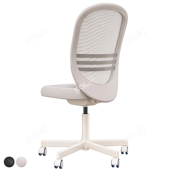 Swivel Office Chair | Flintan 3D model image 7