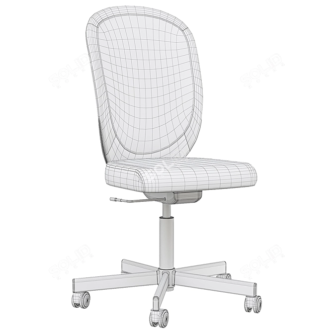 Swivel Office Chair | Flintan 3D model image 2