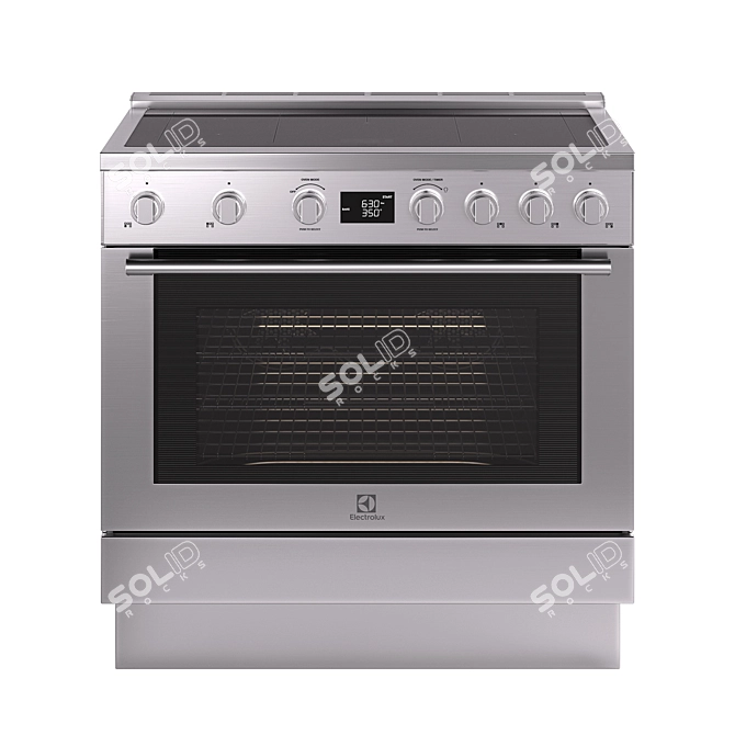 Induction Range 3D Model Kit 3D model image 2