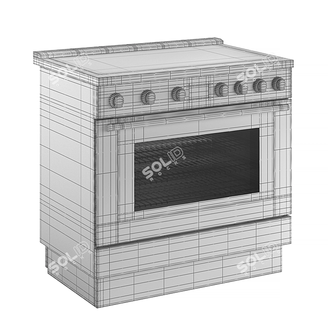 Induction Range 3D Model Kit 3D model image 3