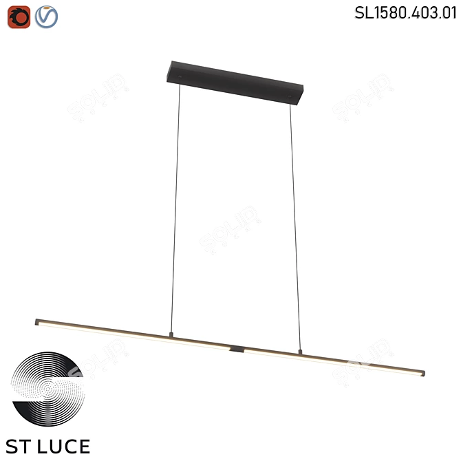 ST LUCE RALIO LED Pendant 3D model image 1