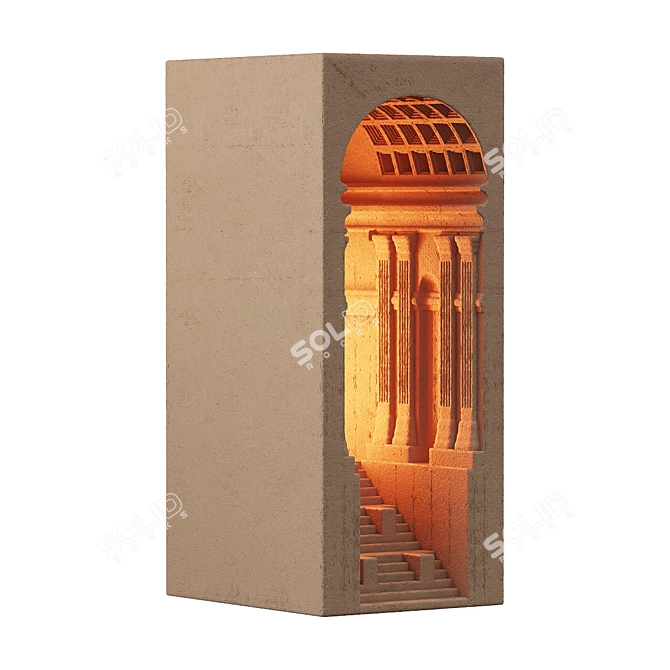 Architectural Inspired Table Lamp 3D model image 1