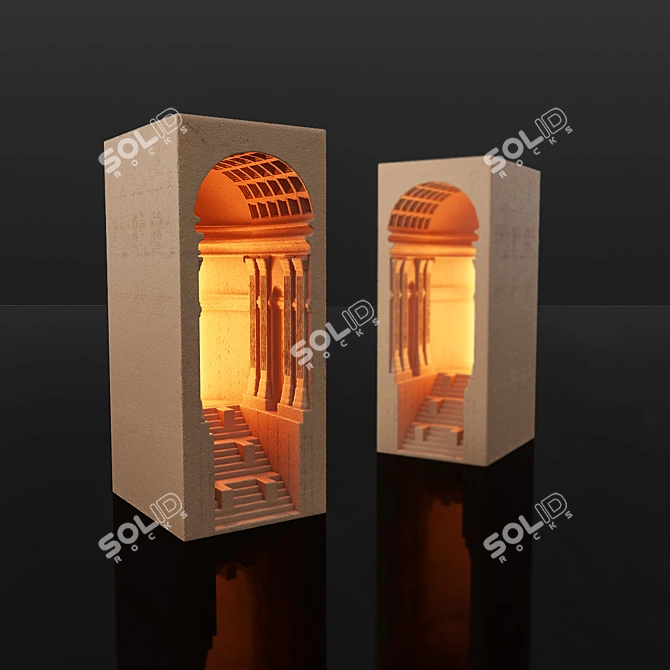 Architectural Inspired Table Lamp 3D model image 2