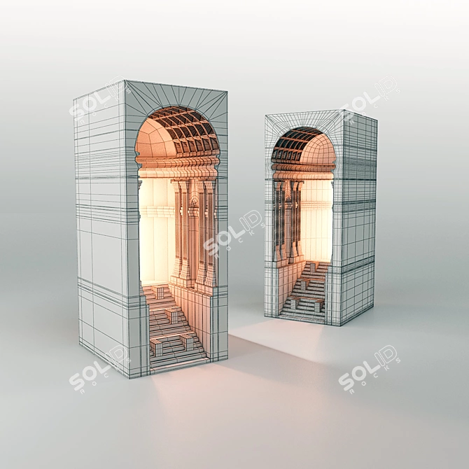 Architectural Inspired Table Lamp 3D model image 3