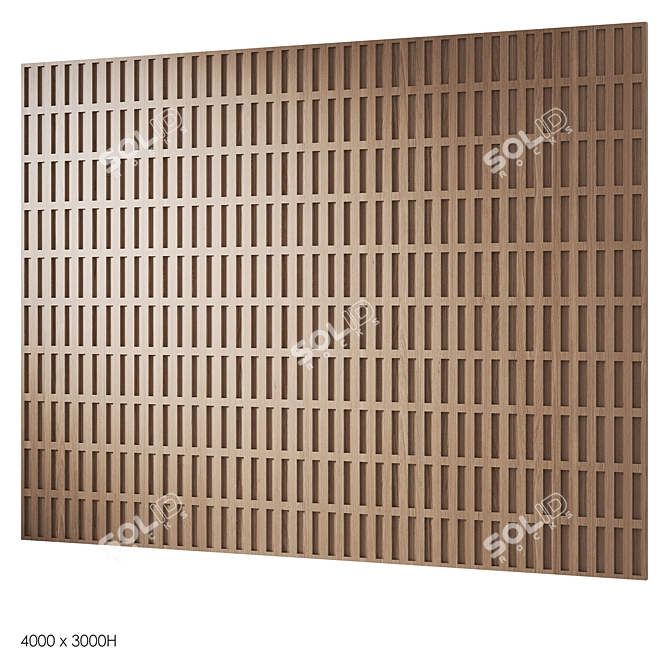 Wooden Decorative Panels with Seamless Models 3D model image 5