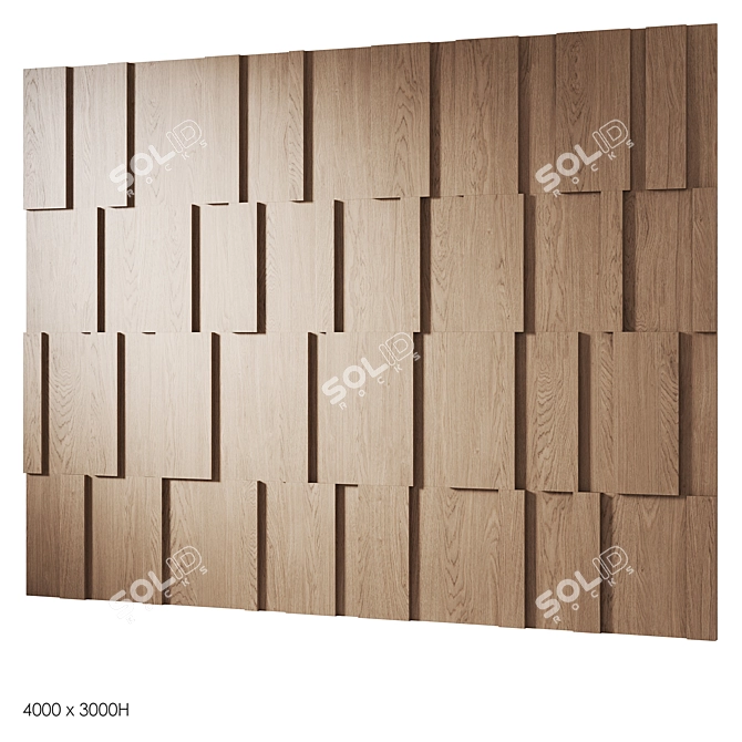 Decorative Wood Panels: Smooth Models 3D model image 2