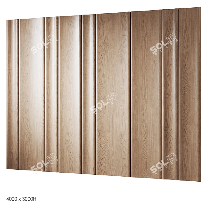 Decorative Wood Panels: Smooth Models 3D model image 3